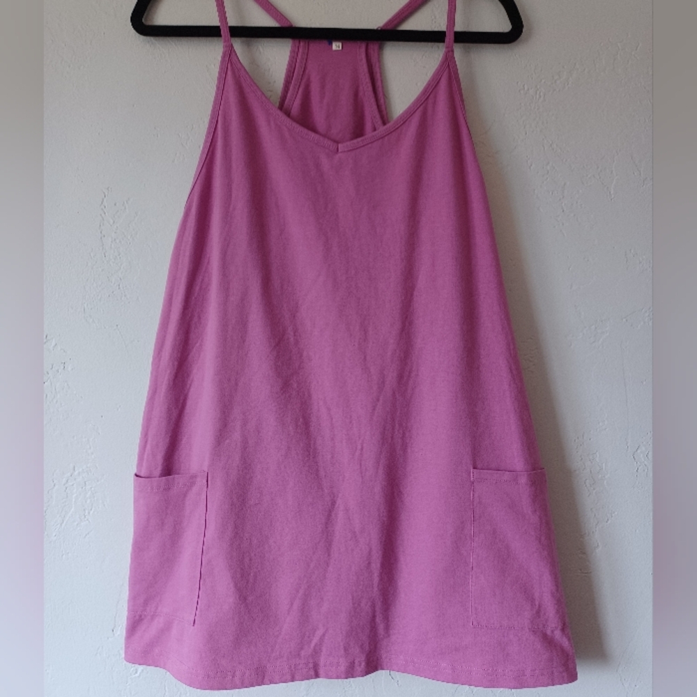 Source Unknown Pink Mini Dress with Pockets - Picture 2 of 8